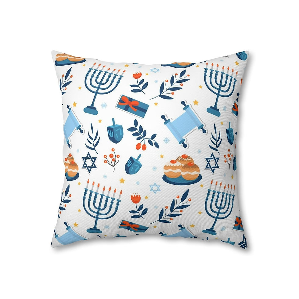 Thumbnail: Hanukkah Pillow, Menorah Pillow, Dreidel Pillow, Hanukkah Decorations, Hanukkah