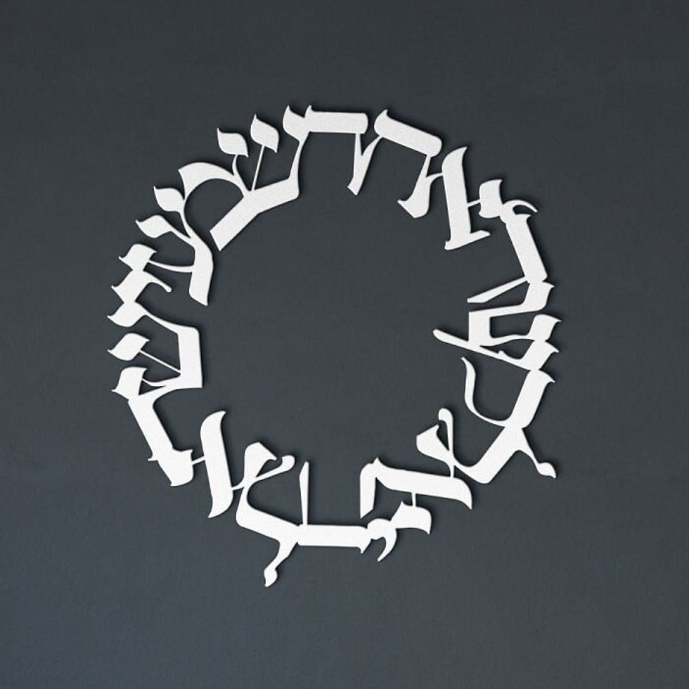 Thumbnail: Shema Israel Metal Sign