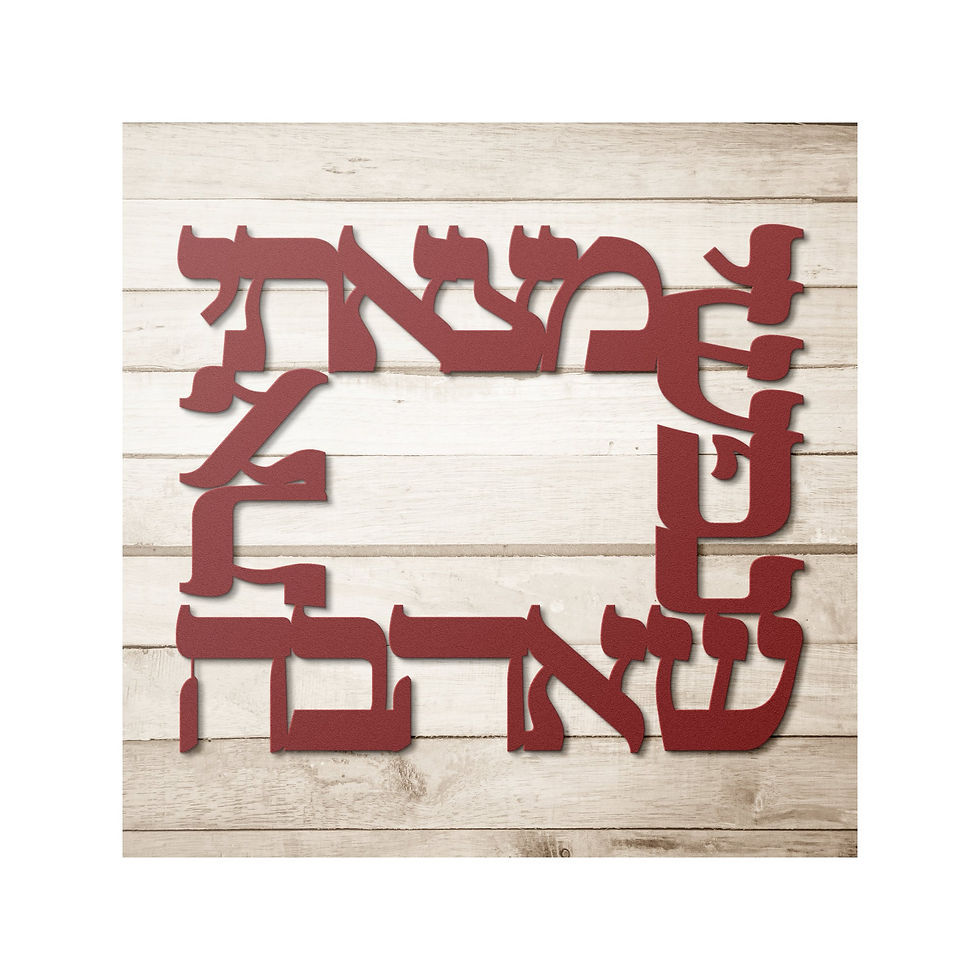 Thumbnail: Hebrew Sign of I have Found the One Metal Sign
