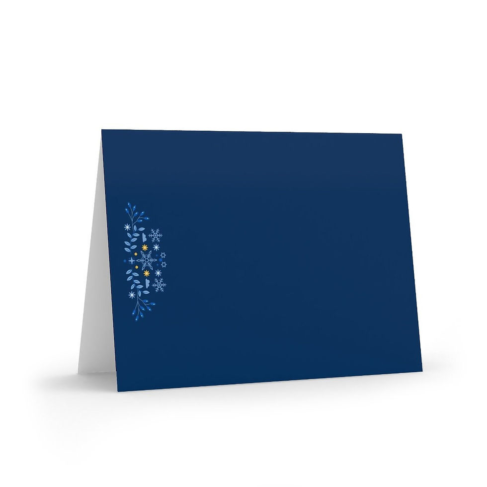 Thumbnail: Personalized Hanukkah Greeting cards (8, 16, and 24 pcs) | Your Custom Text Gre