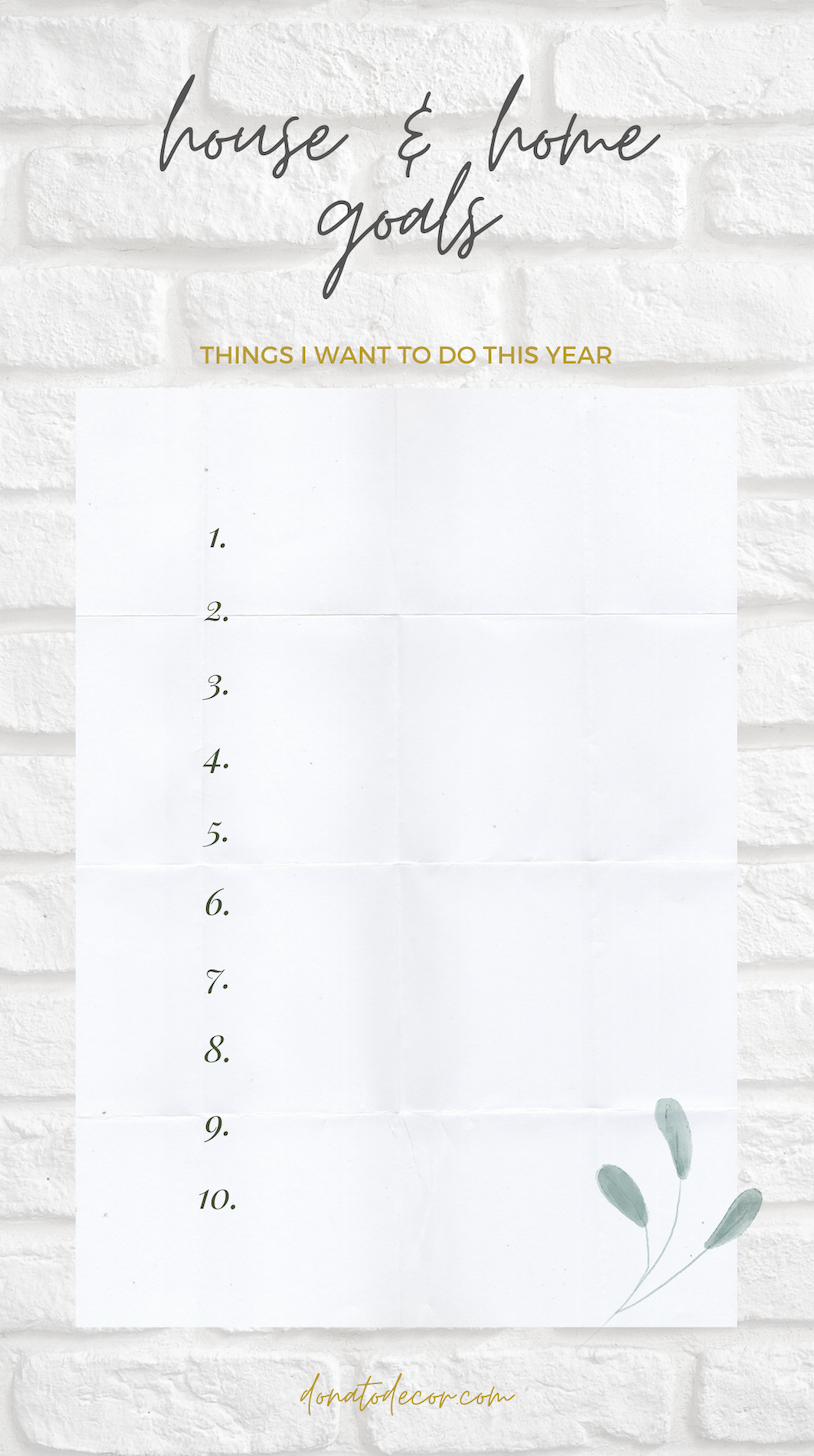 House & Home Goals for 2021 Donato Decor