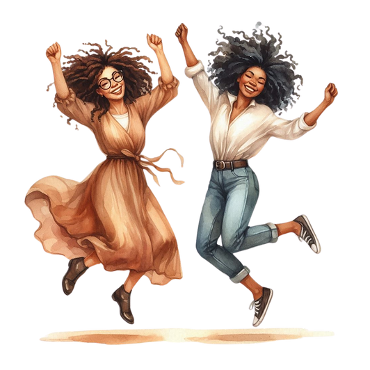Illustration de deux femmes sautant de joie.png