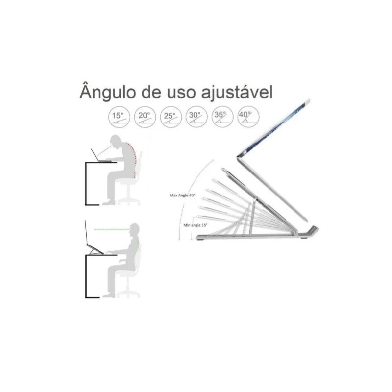 Miniatura: Foldable Laptop Stand Adjustable Portable Notebook Bracket Support Base Ergonomi