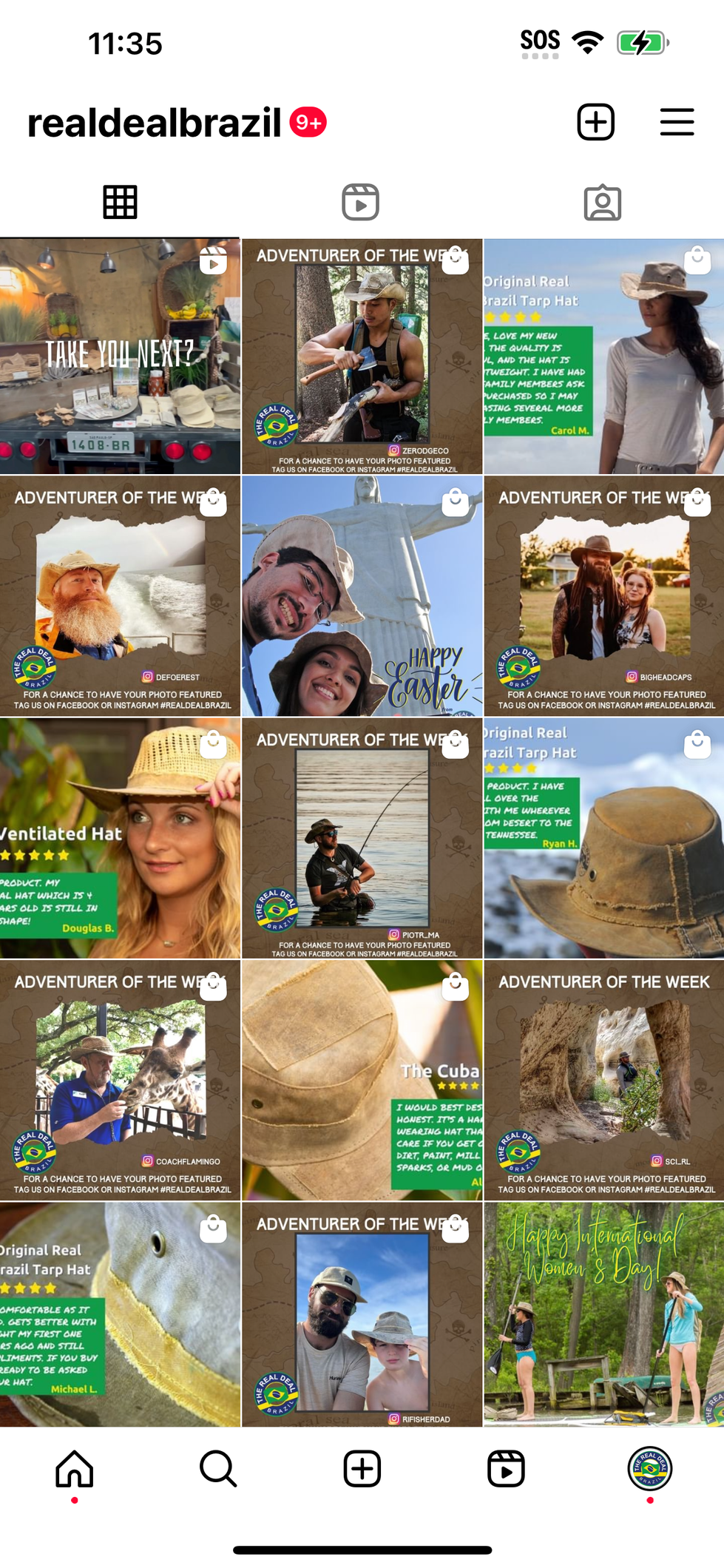 Real Deal Brazil Instragram Profile Layout