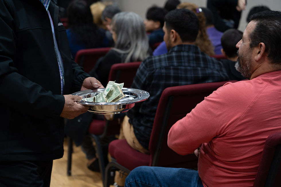 Park Baptist Giving-passing offering plates