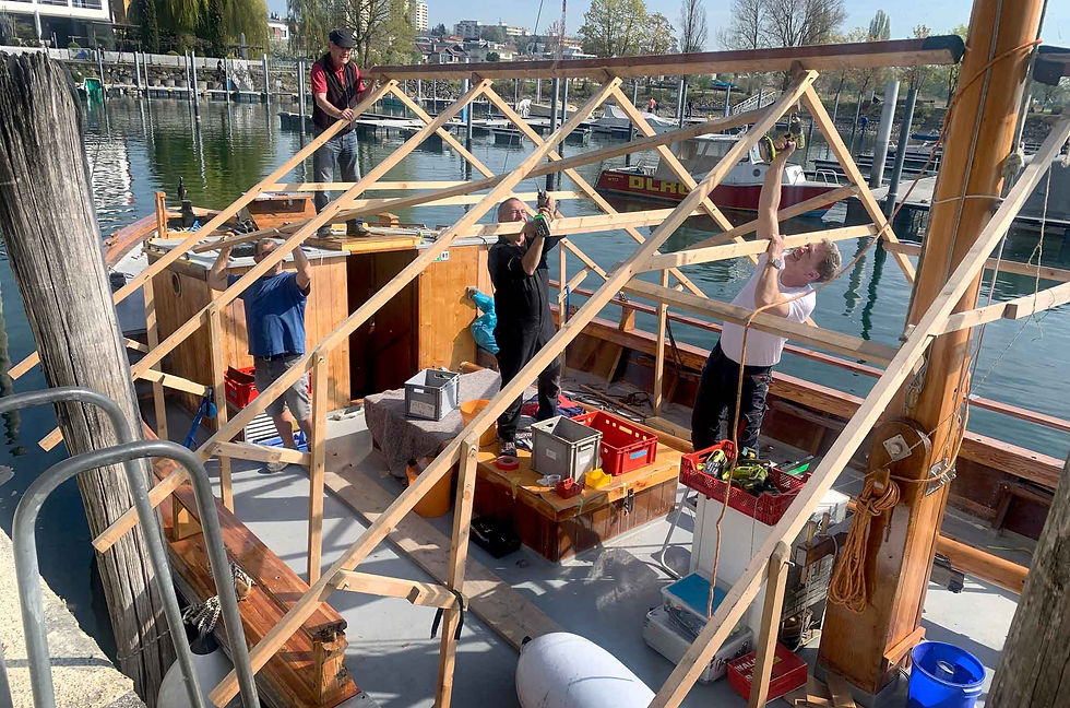 Die Lädine wird startklar gemacht