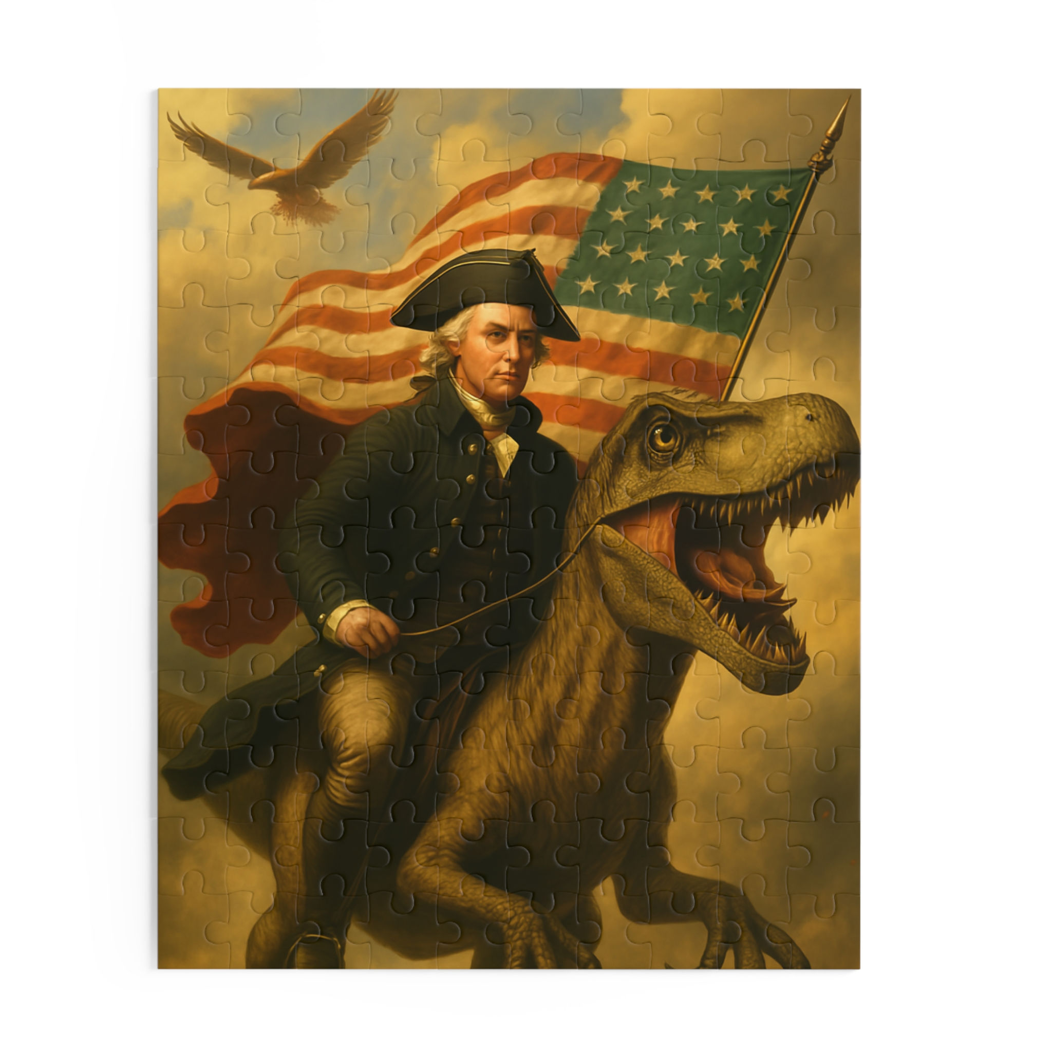 George Washington Riding a Velociraptor Puzzle