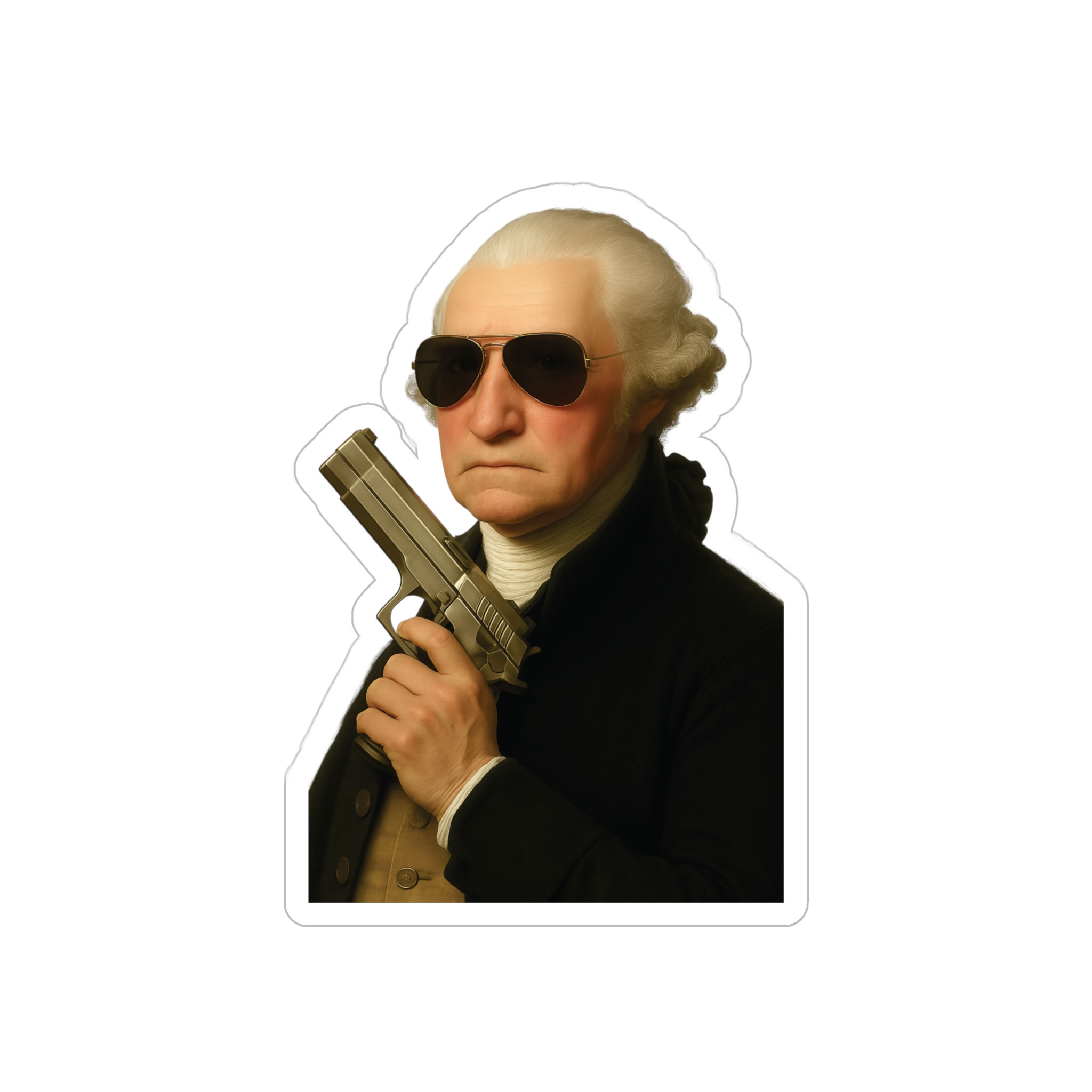 Cool 2A George Washington Die-Cut Outdoor Sticker