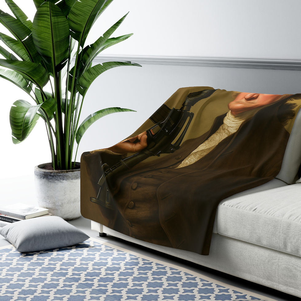 Thumbnail: Geroge Washington Rifle Sherpa Fleece Blanket