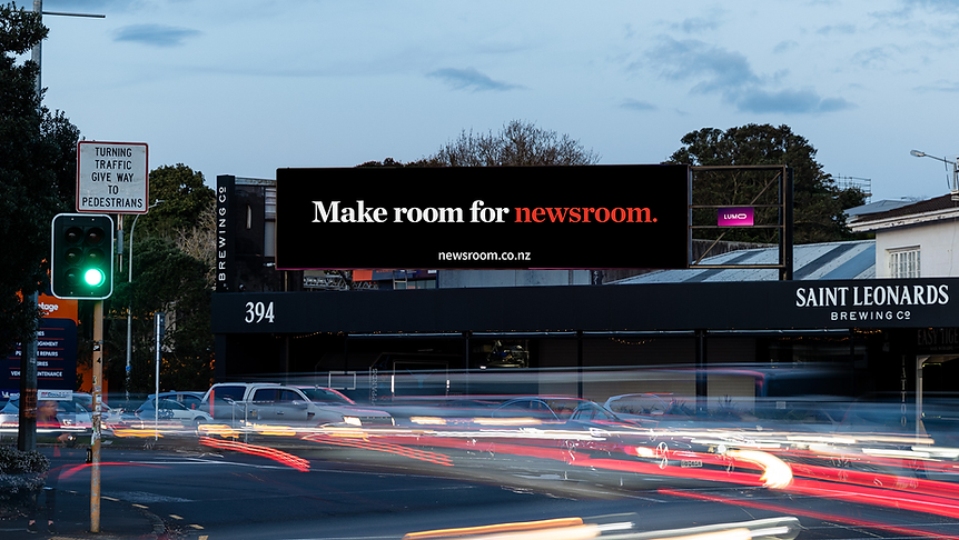 Brand positioning campaign for Newsroom reinforcing independence, intelligence and integrity in journalism.