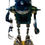 Miniature : Robot lampe sur socle en bois