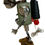 Miniature : Robot lampe sur socle en bois