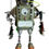 Miniature : Robot lampe sur socle en bois