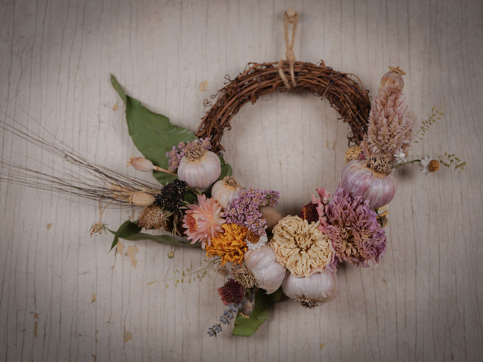 Thumbnail: Harvest Wreath Workshop- Dried Botanicals & Garlic