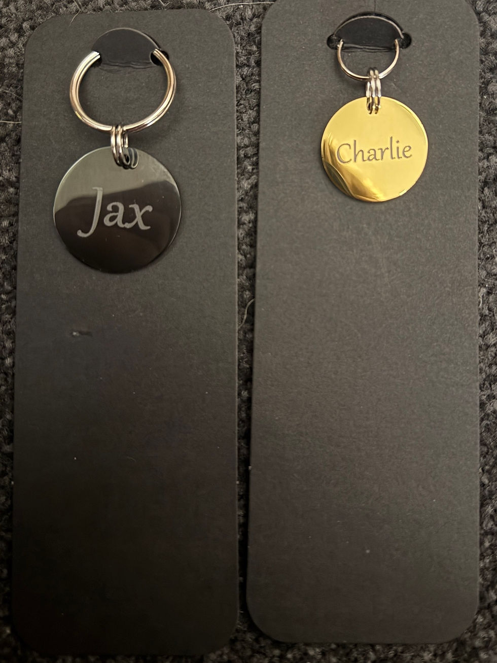 The Metallic Paws Range – Small Round Tag (2.5cm – Cats & Small Dogs)