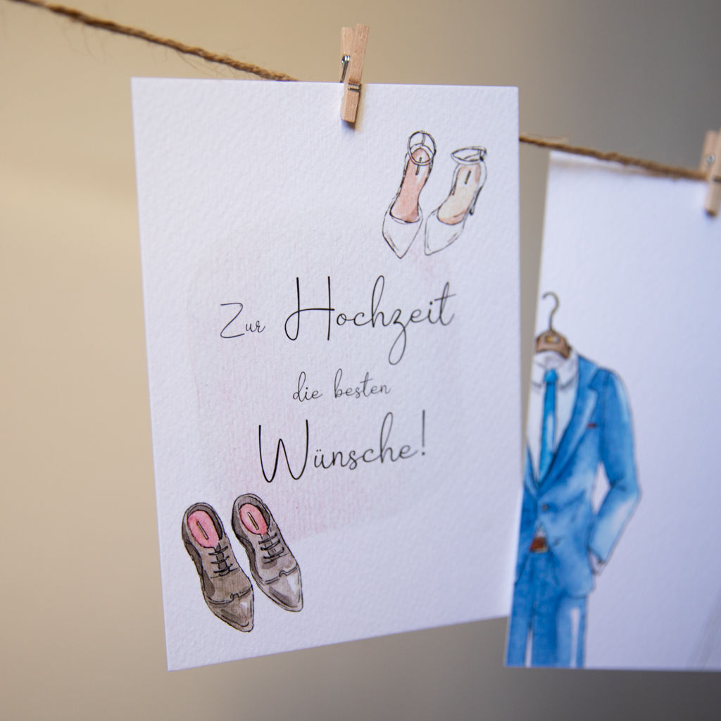 Hochzeitswünsche | A6 Postkarte