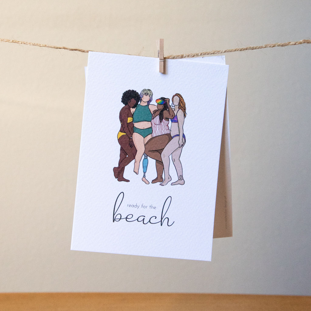 Ready for the beach | A6 Postkarte