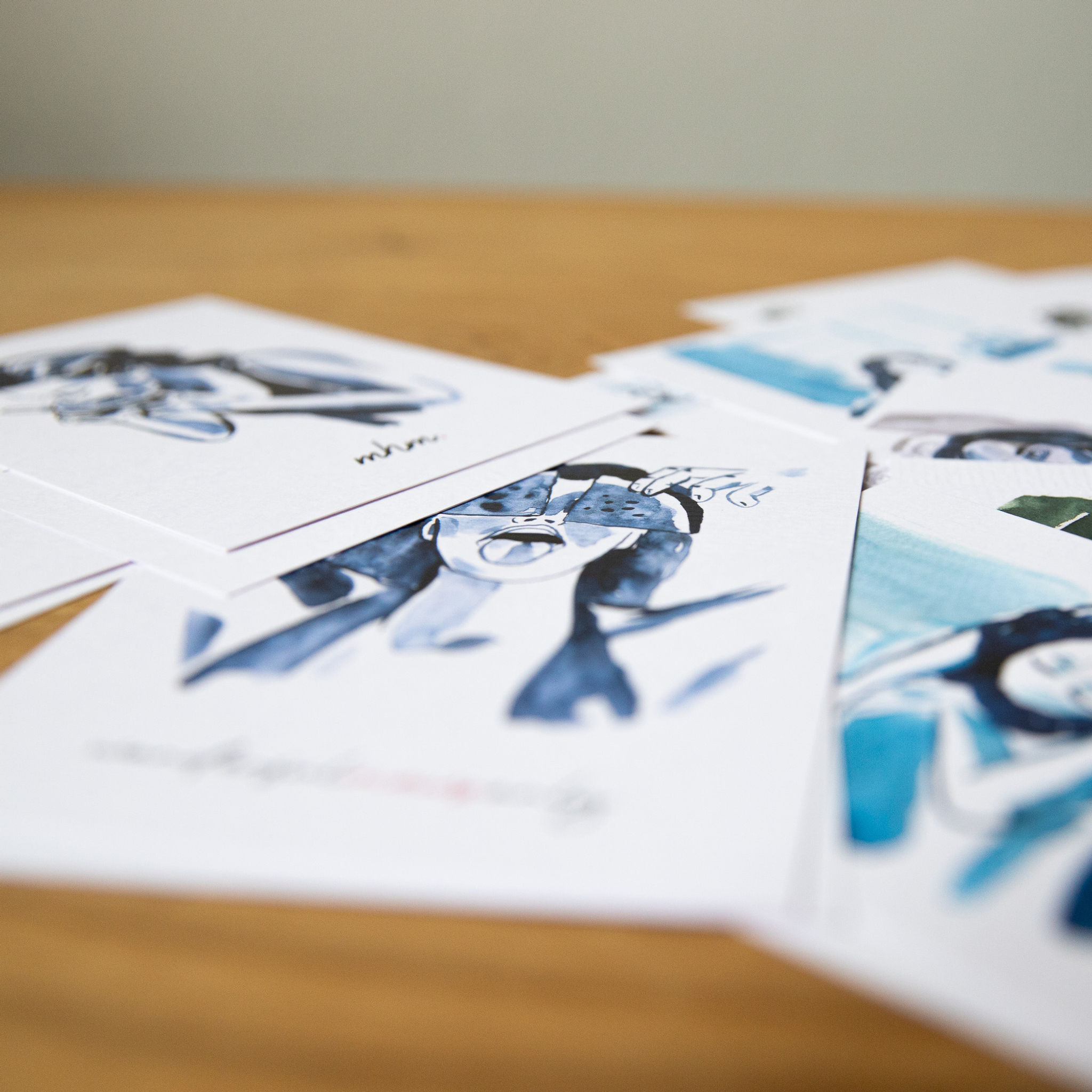 8er-Set Blauer Sommer | A6 Postkarte