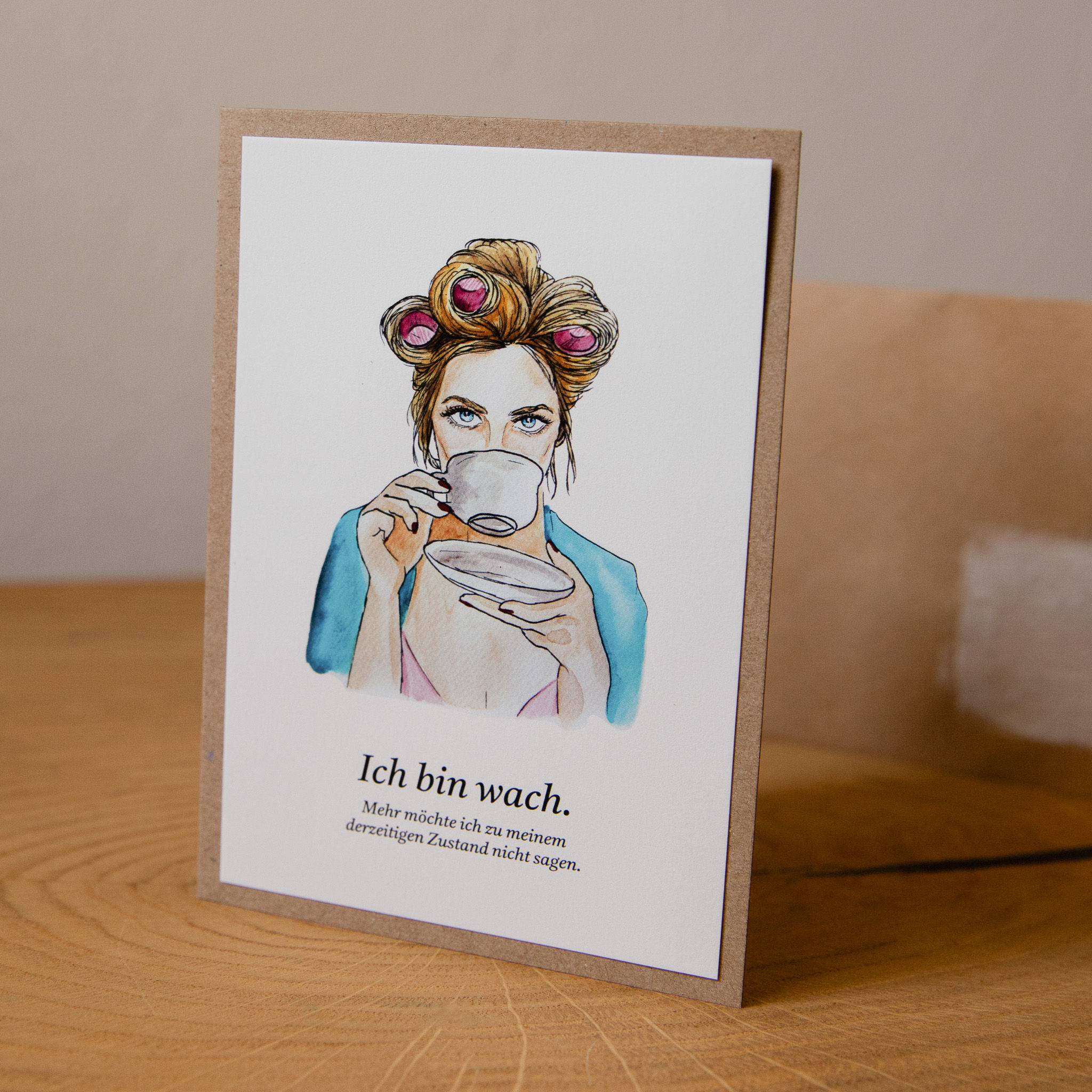 Kaffee-Zustand | Klappkarte mit Kuvert