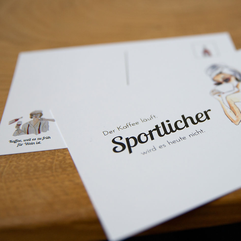 Miniaturbild: Der Kaffee läuft, sportlicher wird es heute nicht | Postkarte