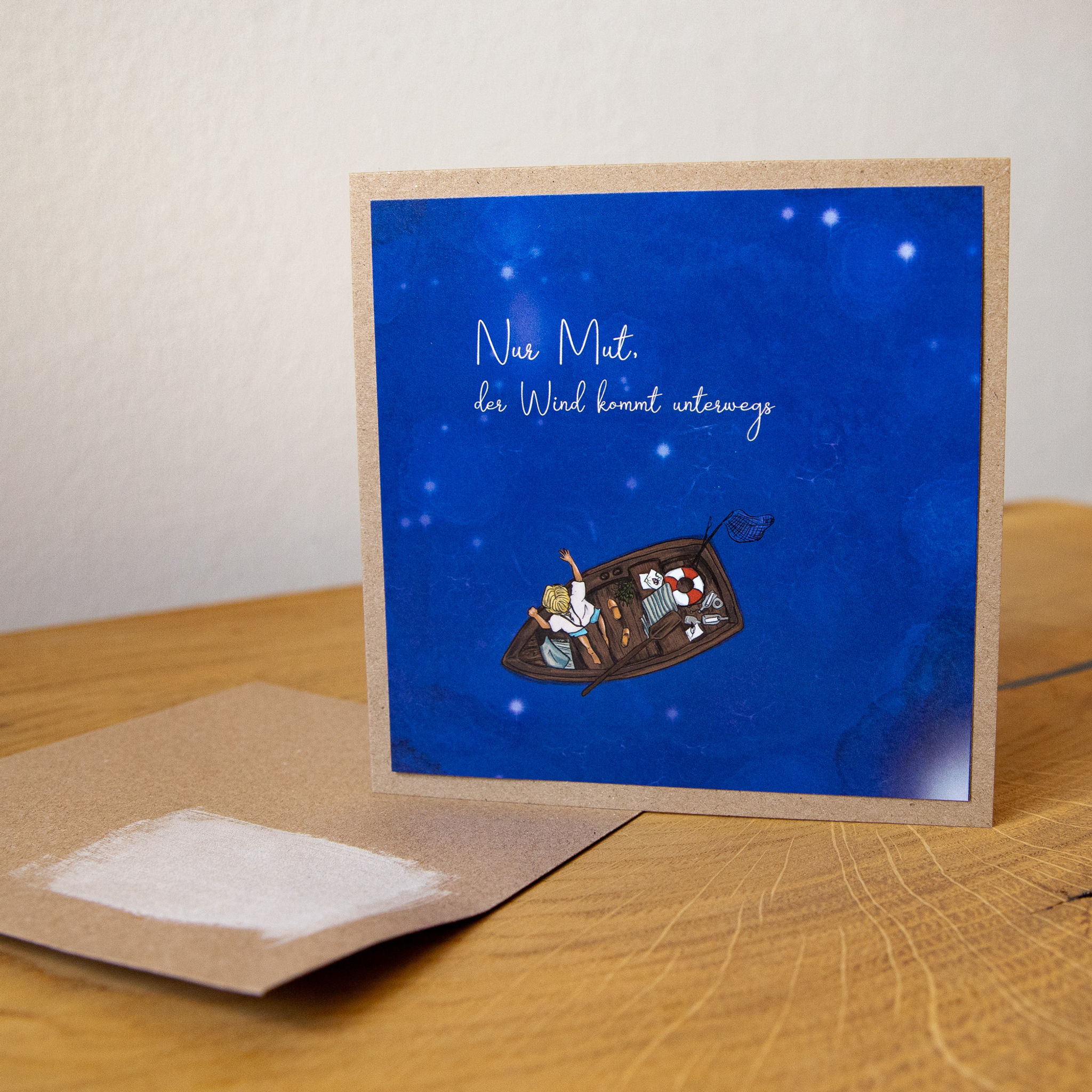 Nur Mut | Klappkarte mit Kuvert