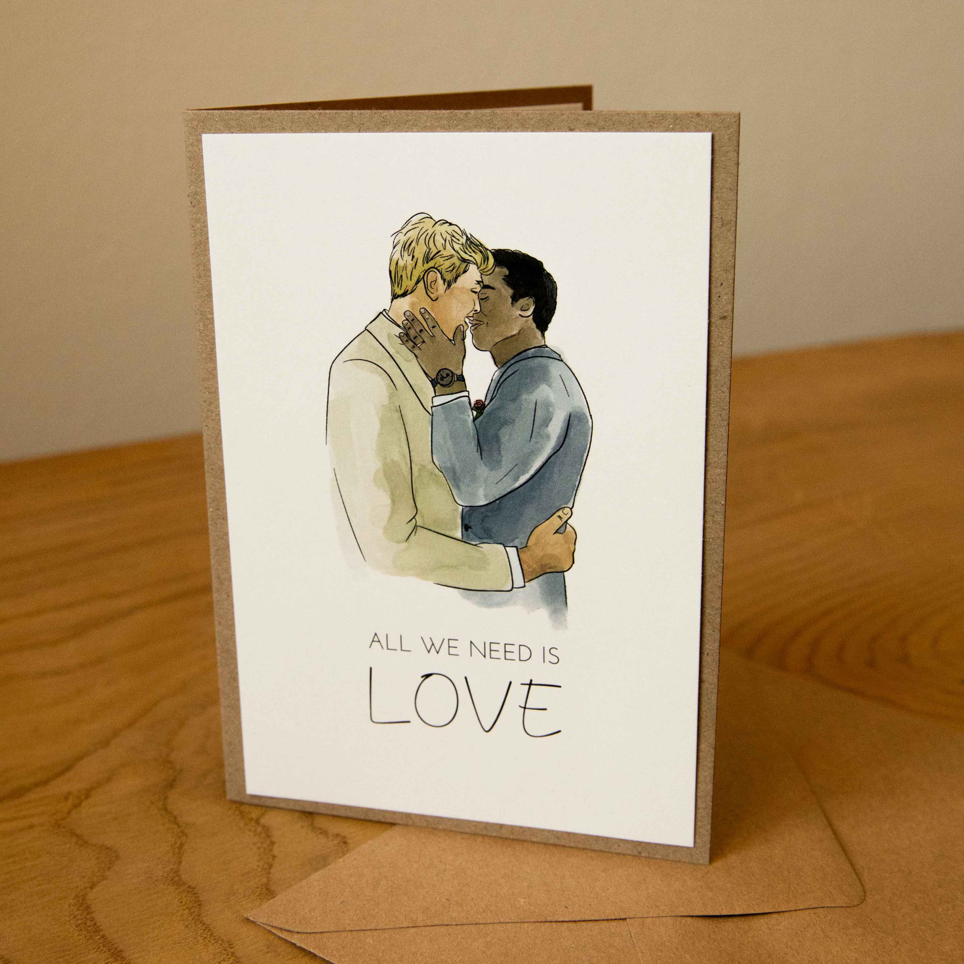 All you need is Love – Boys | Klappkarte mit Kuvert