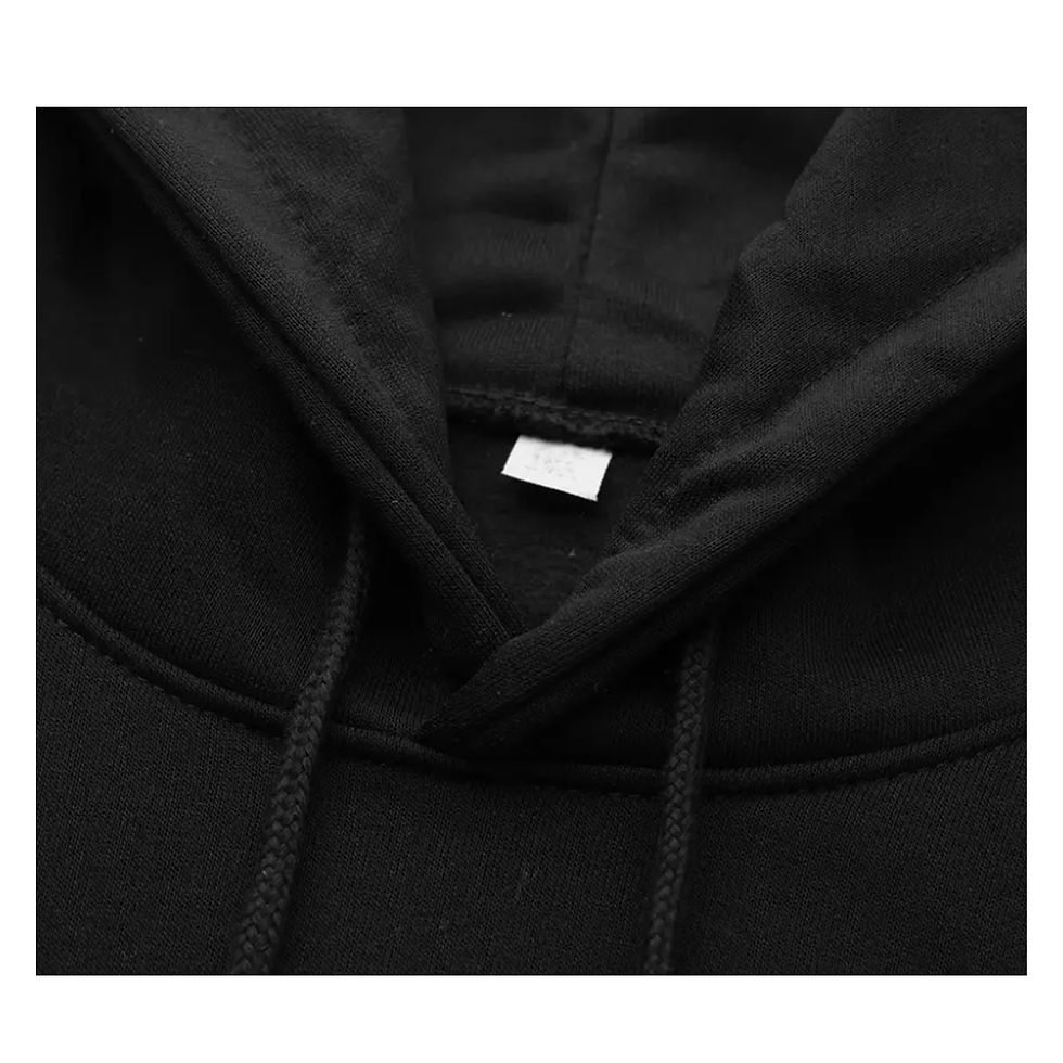 Thumbnail: Black I Love House Music Symbols Hoodie Neckline