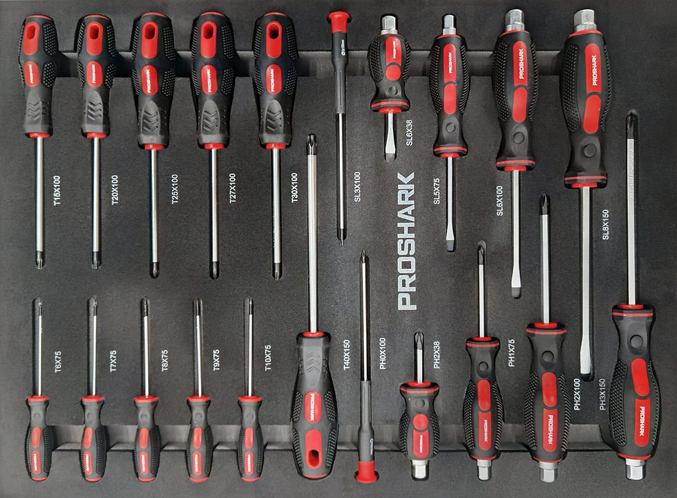Miniature : SERVANTE PROSHARK 8 TIROIRS DONT 7 ÉQUIPÉS - Rouge