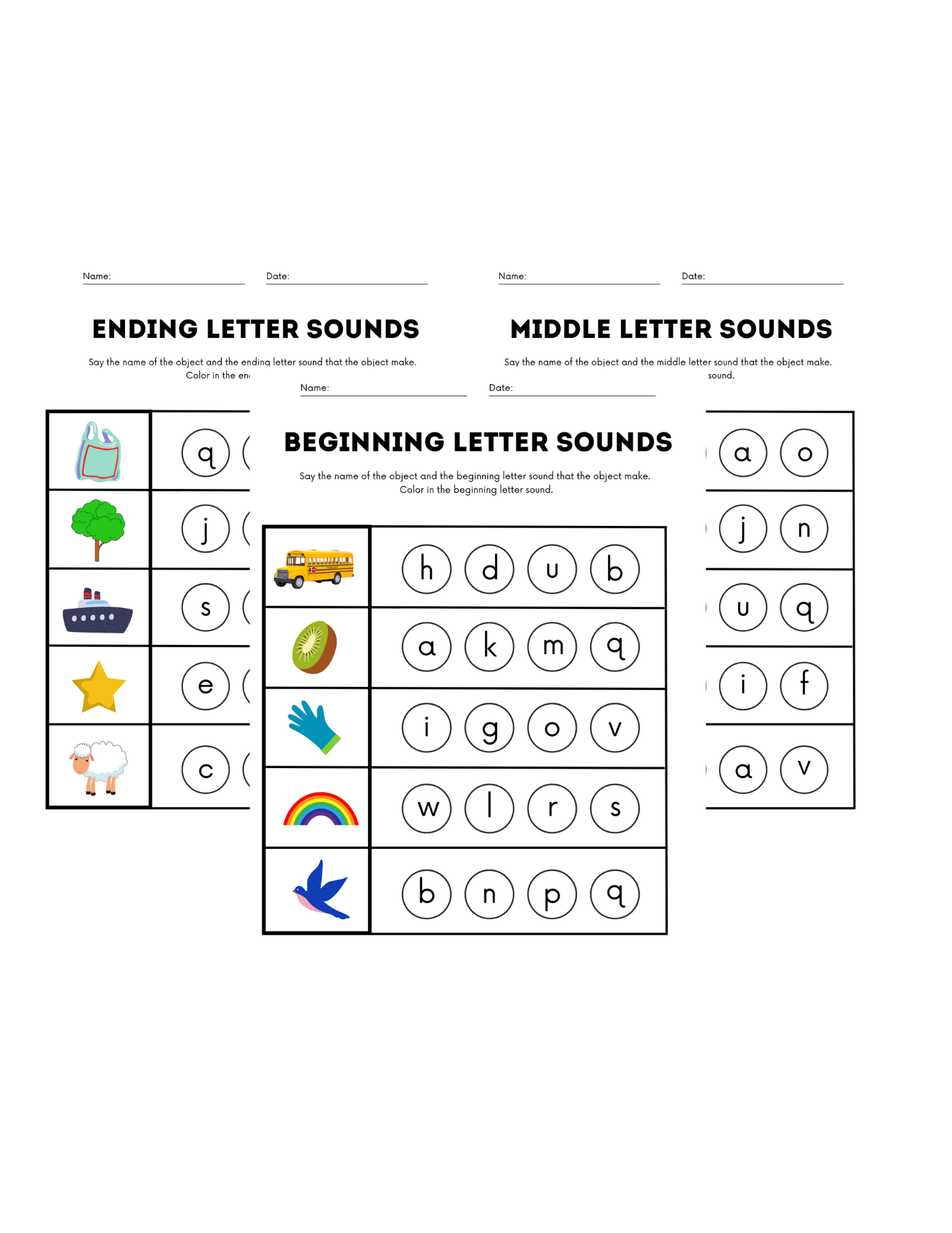Circle The Letter Sounds | Activity Pages