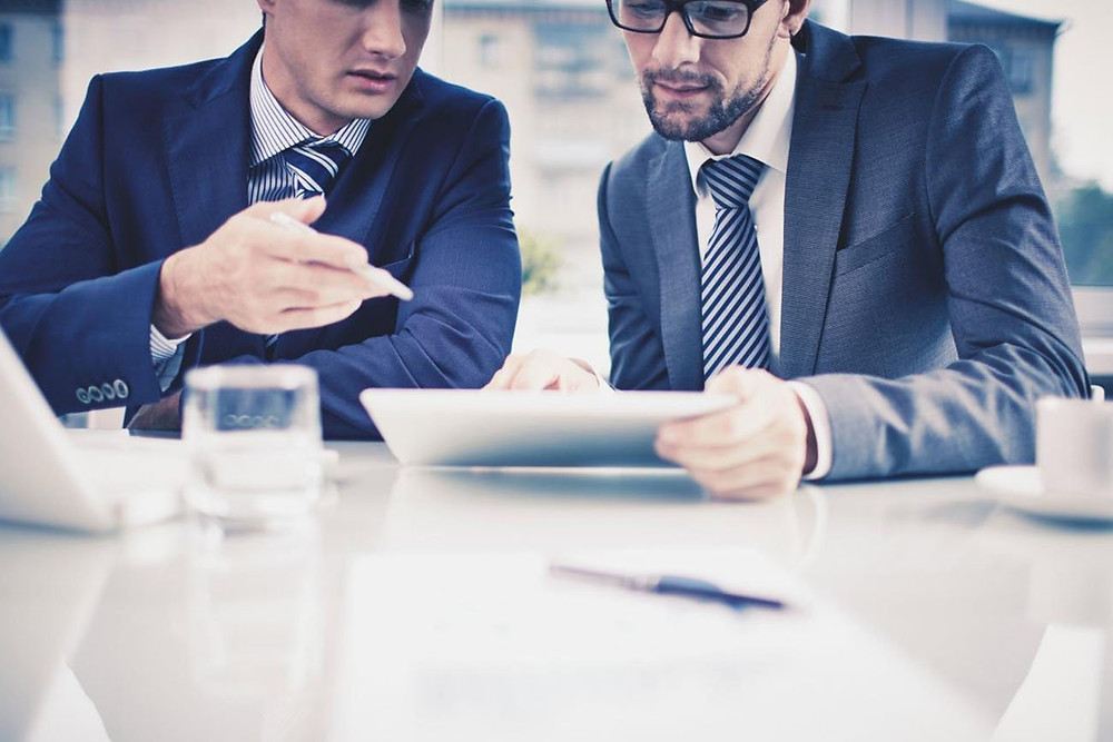 Business people working together in an office