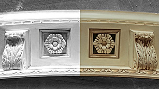 Cornice decorata in gesso