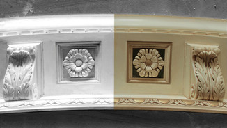 Cornice decorata in gesso