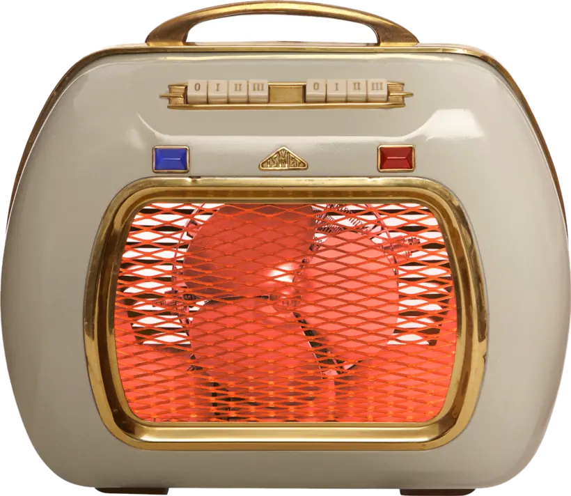Disco Heater in the studio, switched on