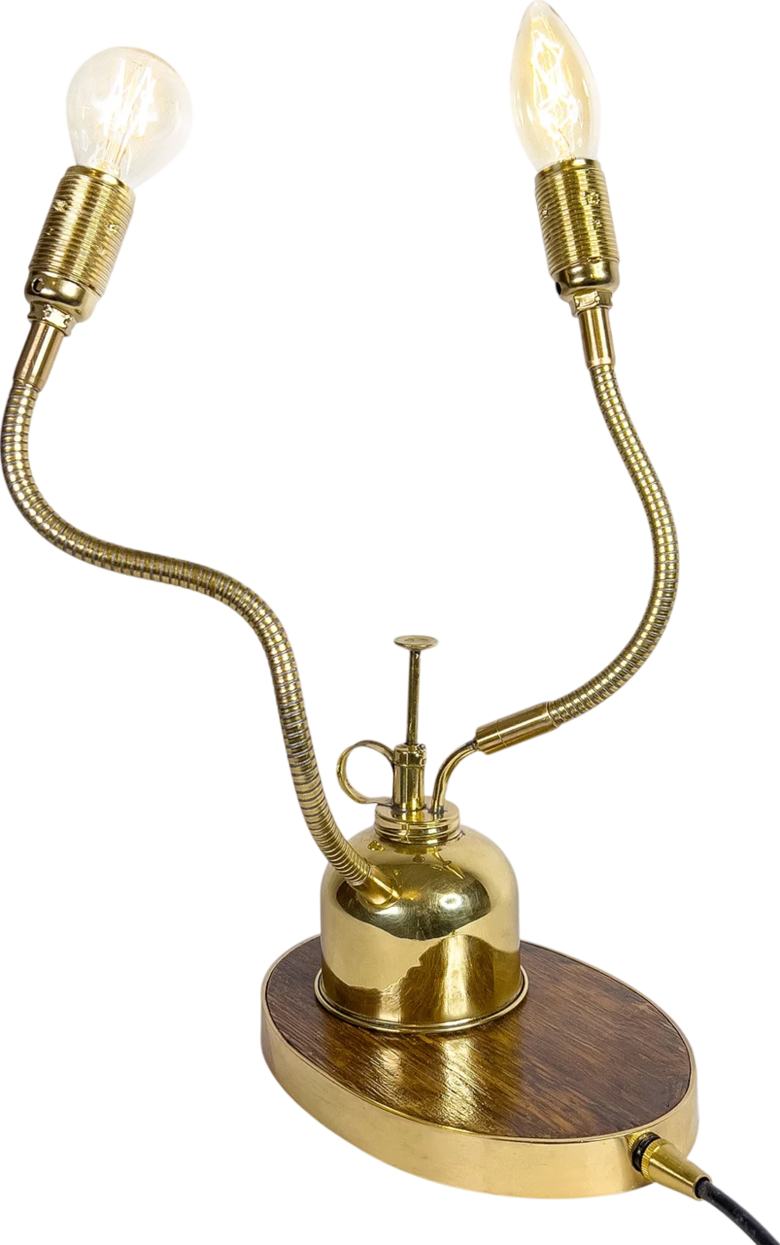 Dancing Sprayer Lamp in the studio, switched on