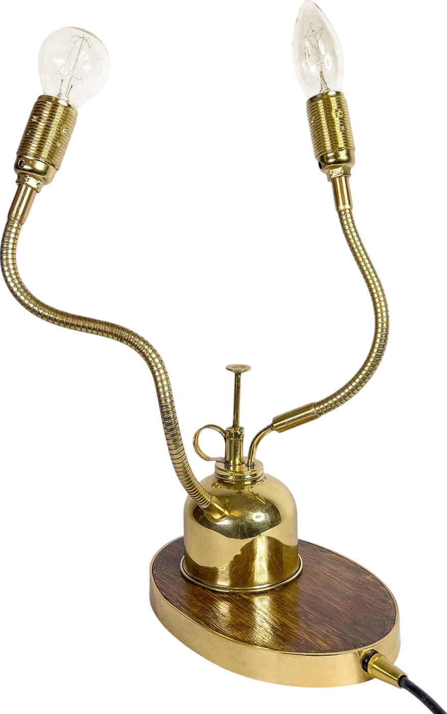 Dancing Sprayer Lamp, Once a sprayer, now a table lamp.
