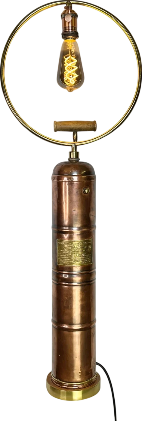 French Pump Standing Lamp, Once a French pump, now a floor lamp.