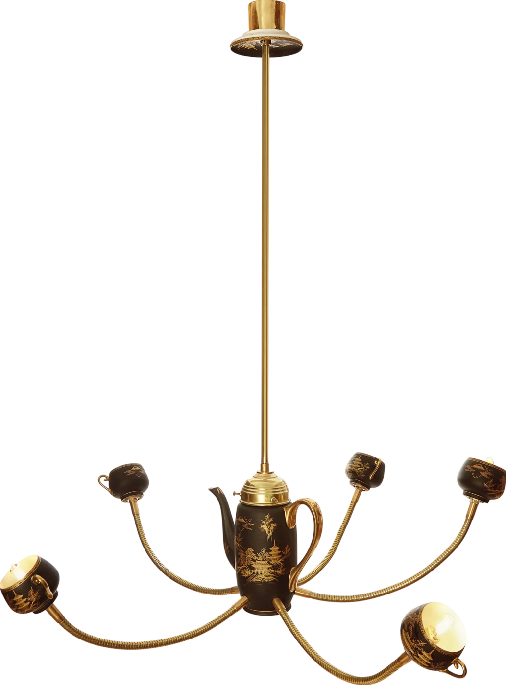 The Empress, Once a Japanese porcelain tea set, now a chandelier.