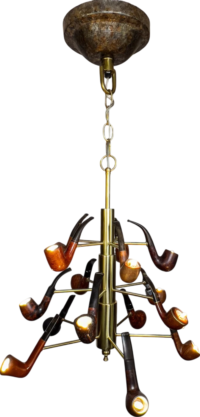 Pappa's Pipe, the finished lamp