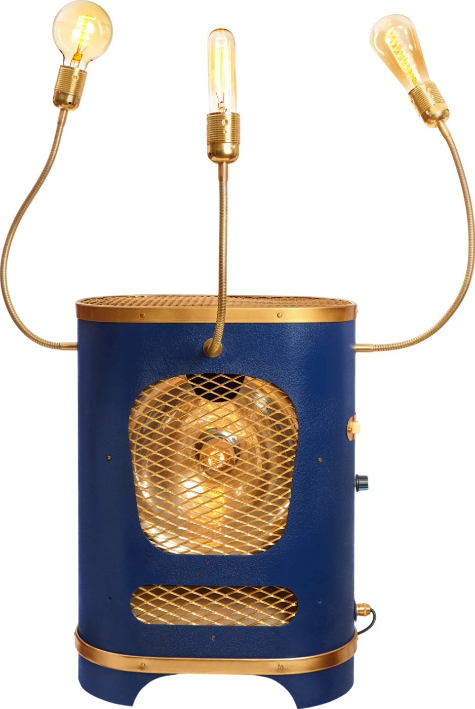 Blue Heater, Once a heater, now a floor lamp.