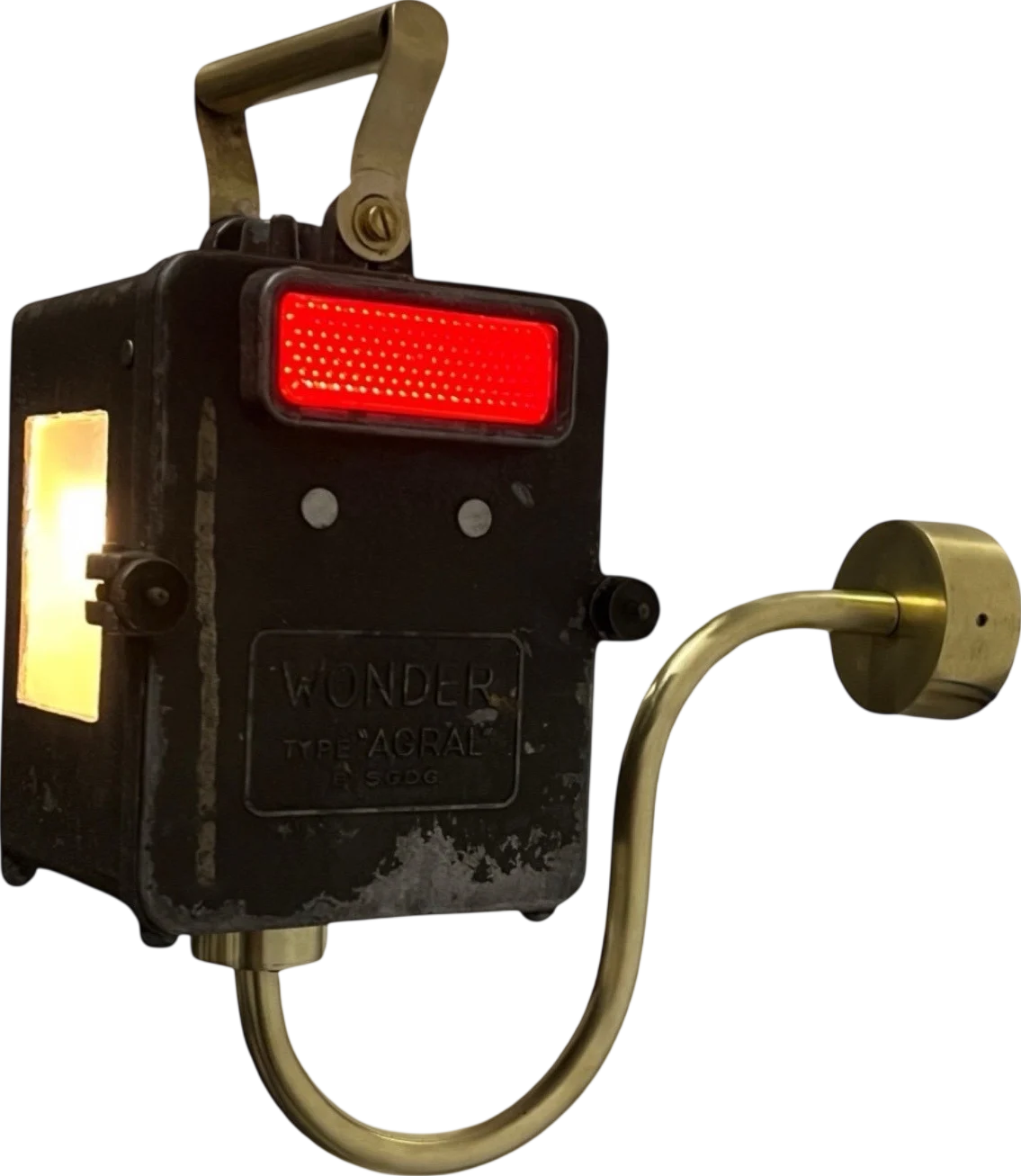 Train Wall Lamp #1, Once a railway signal lantern, now a wall lamp.