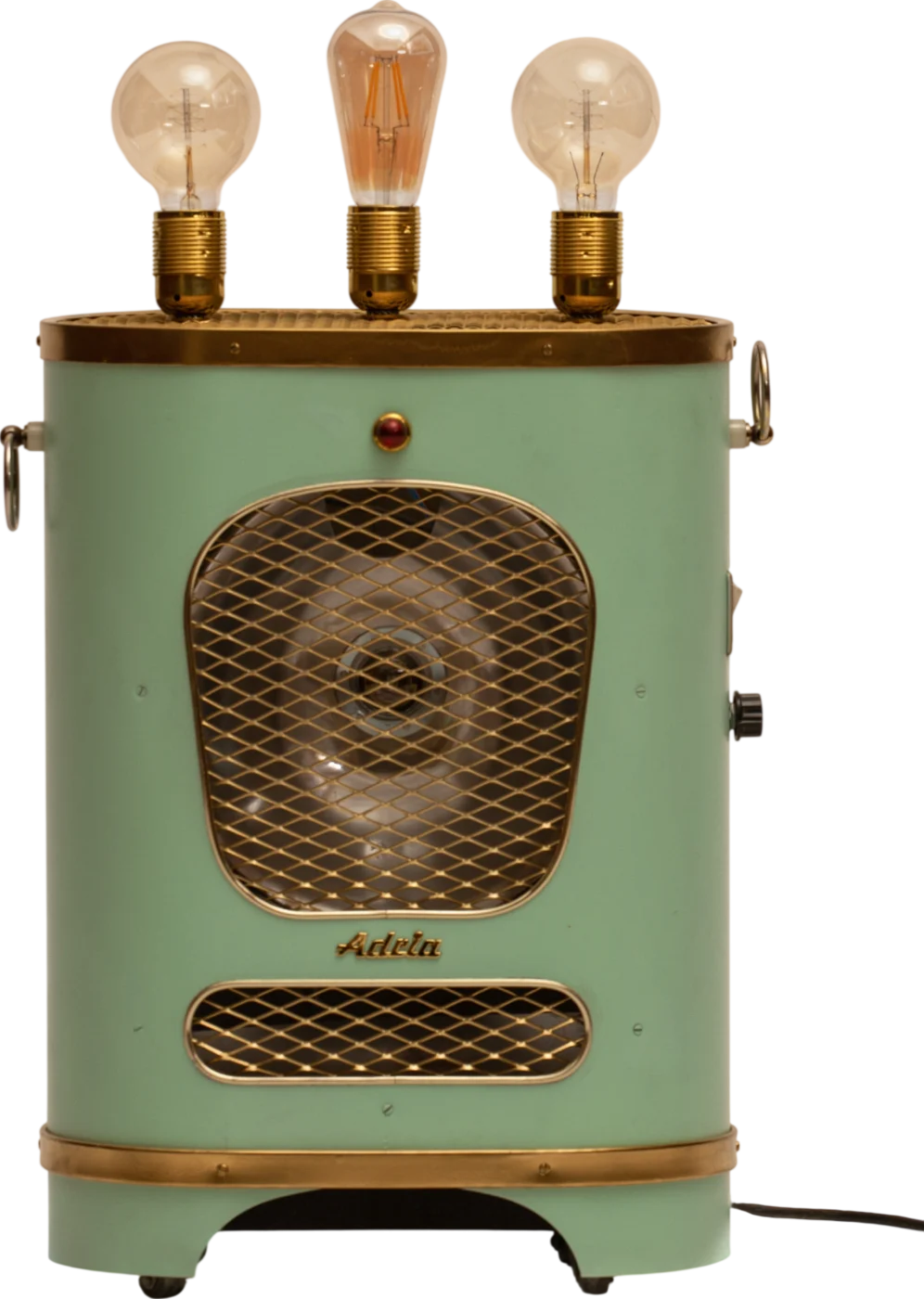 Green Heater in the studio, switched off