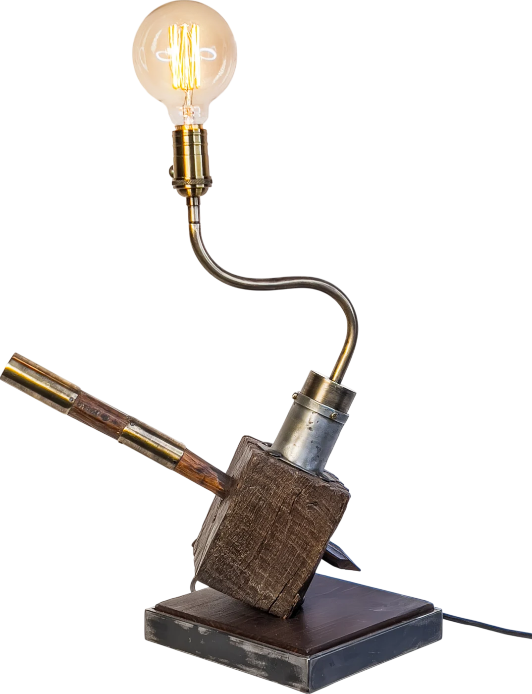 Hammer #2, Once a hammer, now a table lamp.