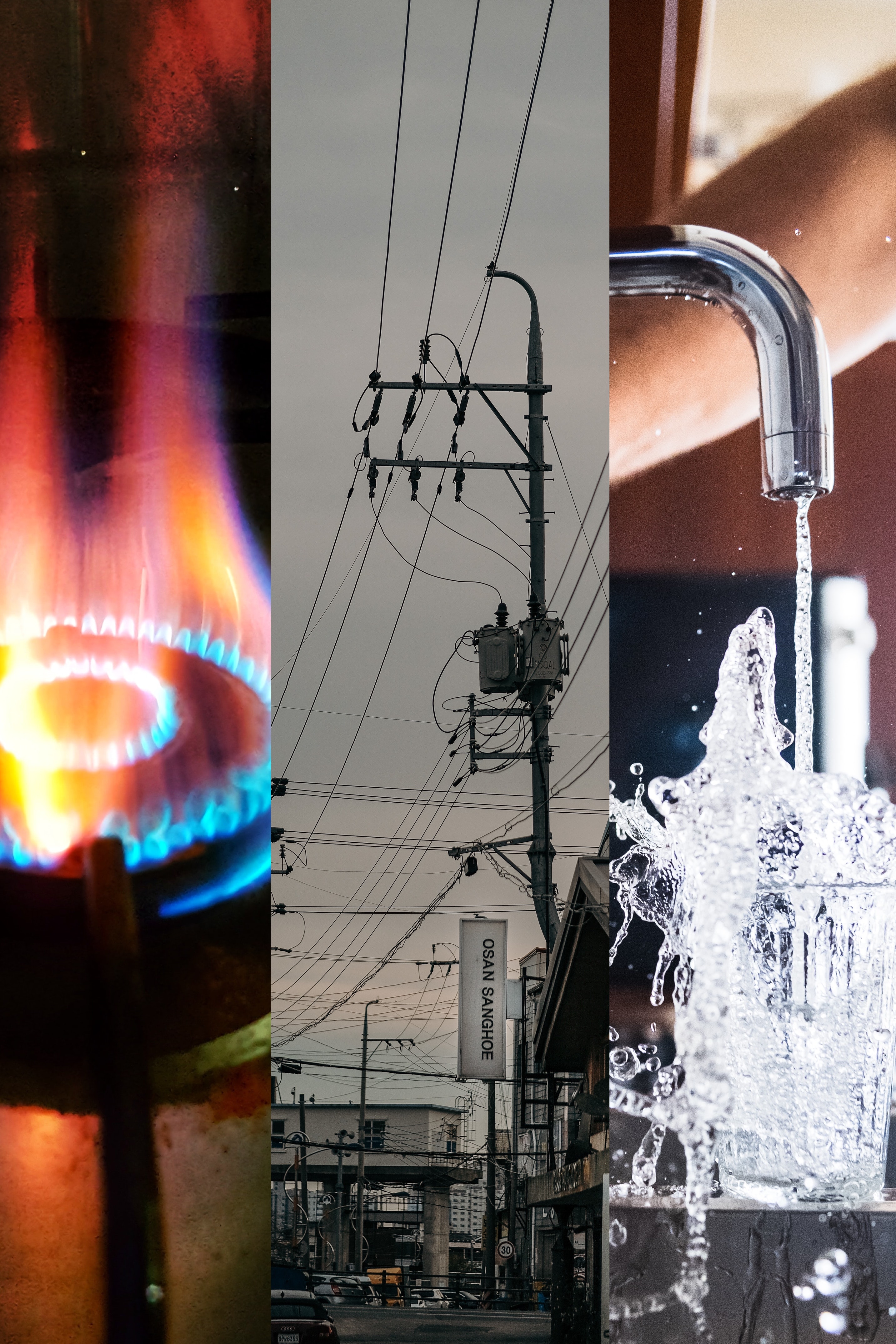 Utilities — Water · Power · Gas