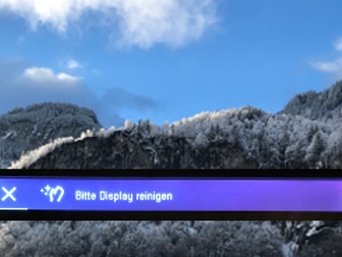 Bitte Display reinigen