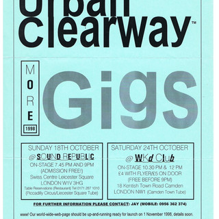 URBAN CLEARWAY GIG FLYER