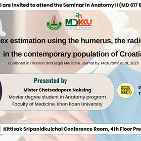 Seminar: Osteometric sex estimation using the humerus, the radius and the ulna in the contemporary population of Croatia