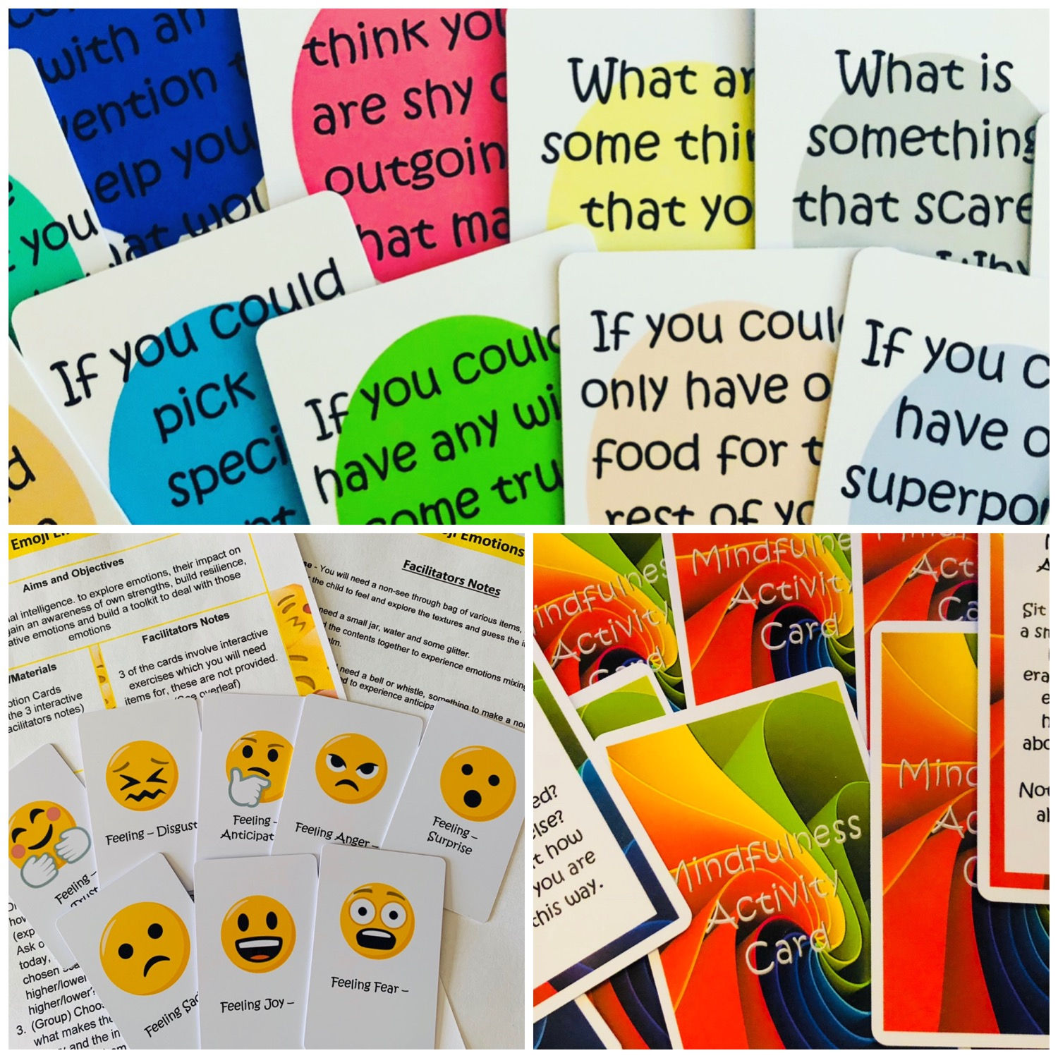 Resource set 2 - Discussion cards- Mindfulness cards - Emoji Emotion