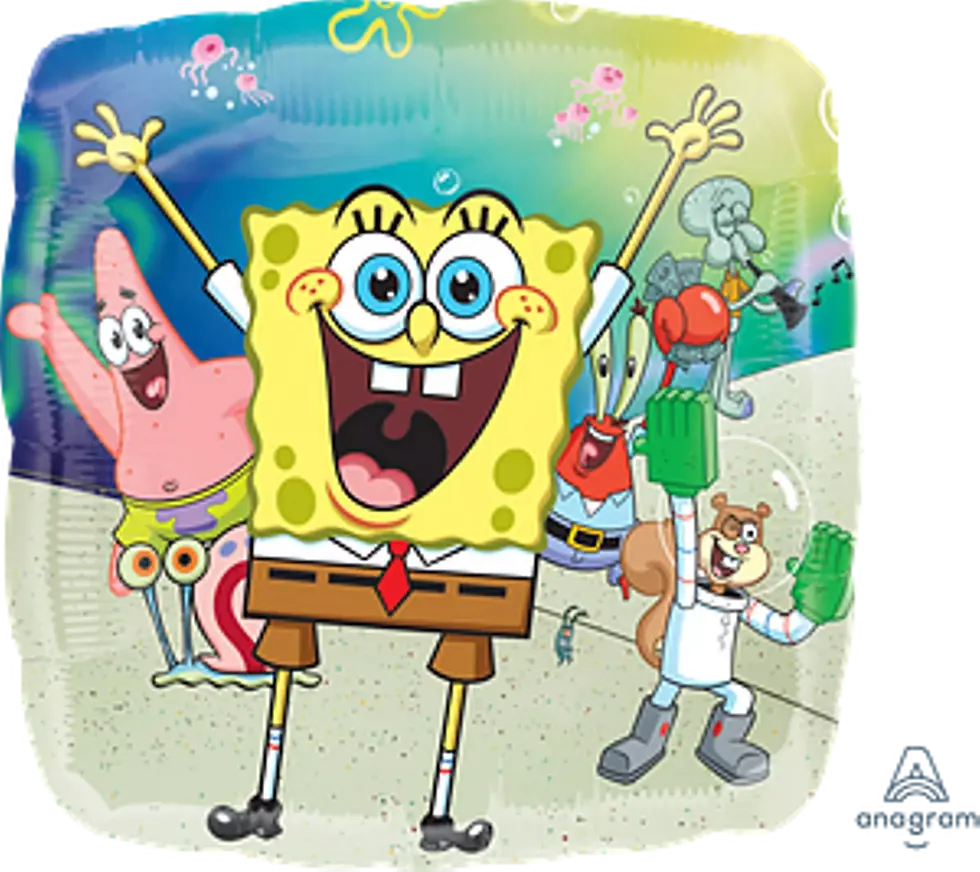 18 inch SpongeBob SquarePants foil balloon with colourful underwater design suitable for helium or air