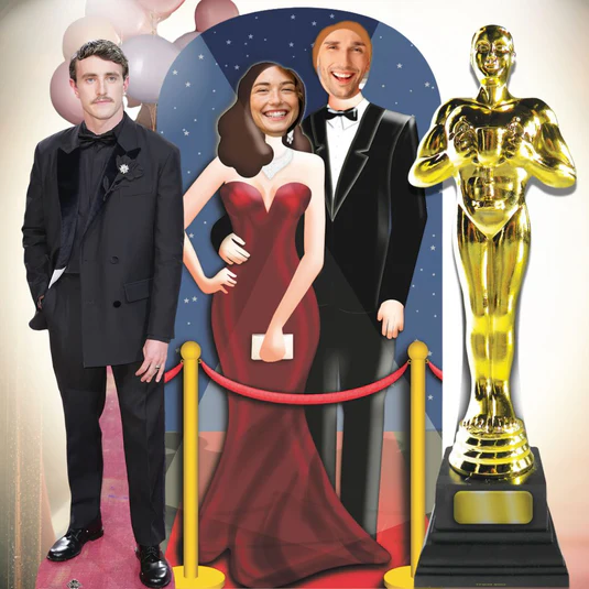 Movies themed cut outs and sailboard