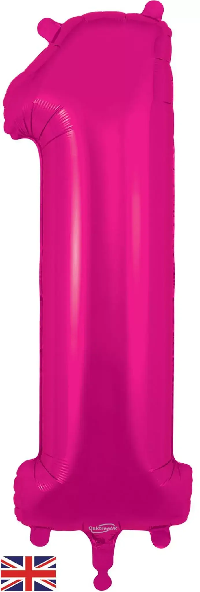Thumbnail: Hot Pink Number 1 foil balloon 34 inch large birthday balloon decoration